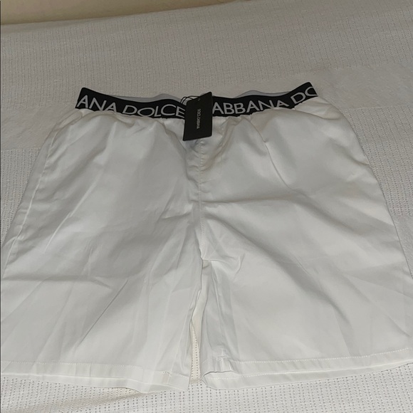 Dolce & Gabbana White Athletic Shorts - Picture 1 of 4